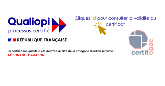 Qualiopi - Certificat de certification qualité